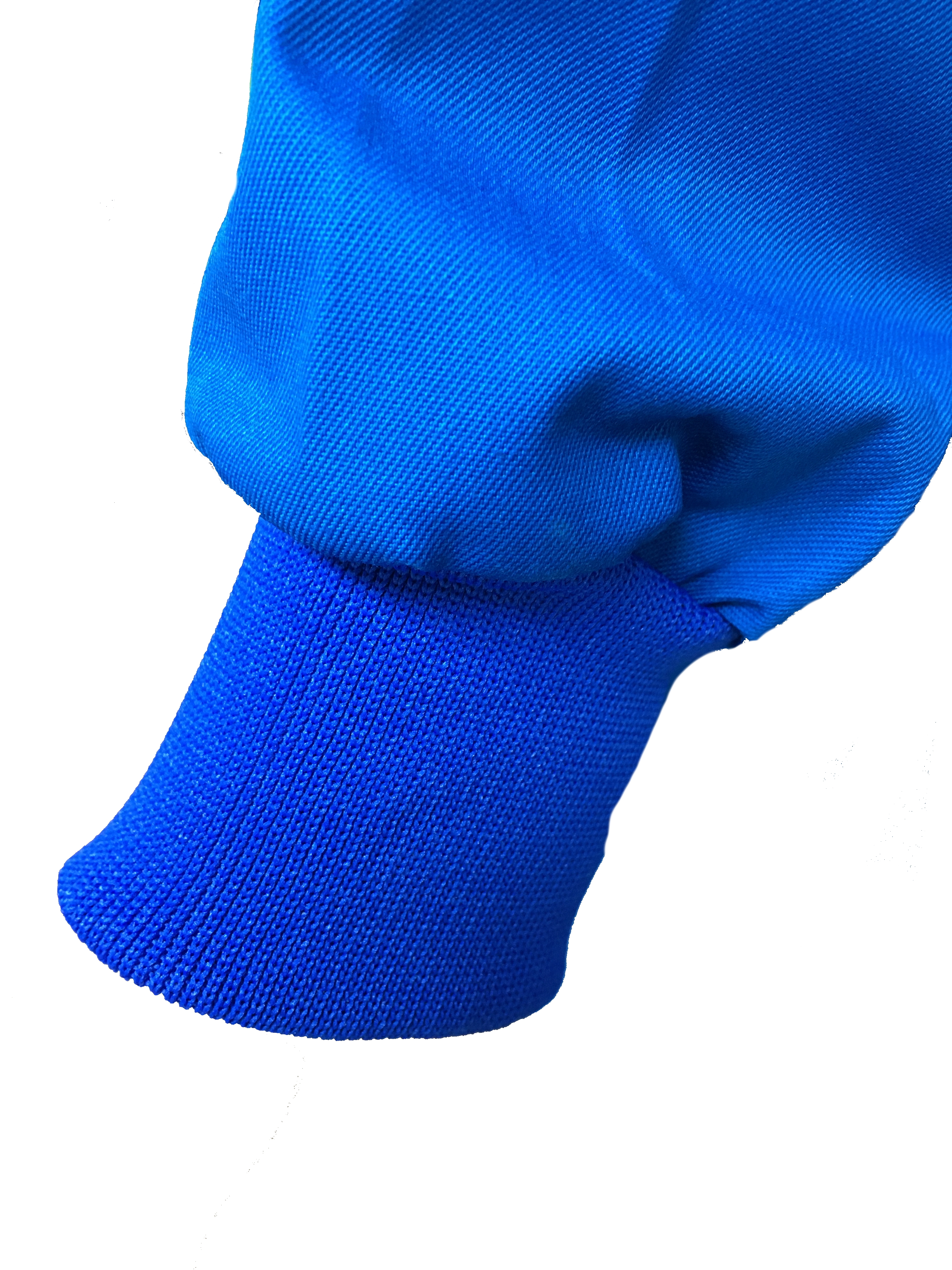 Wickelmantel 65% Polyester/35% Baumwolle blau mit Druckknöpfen