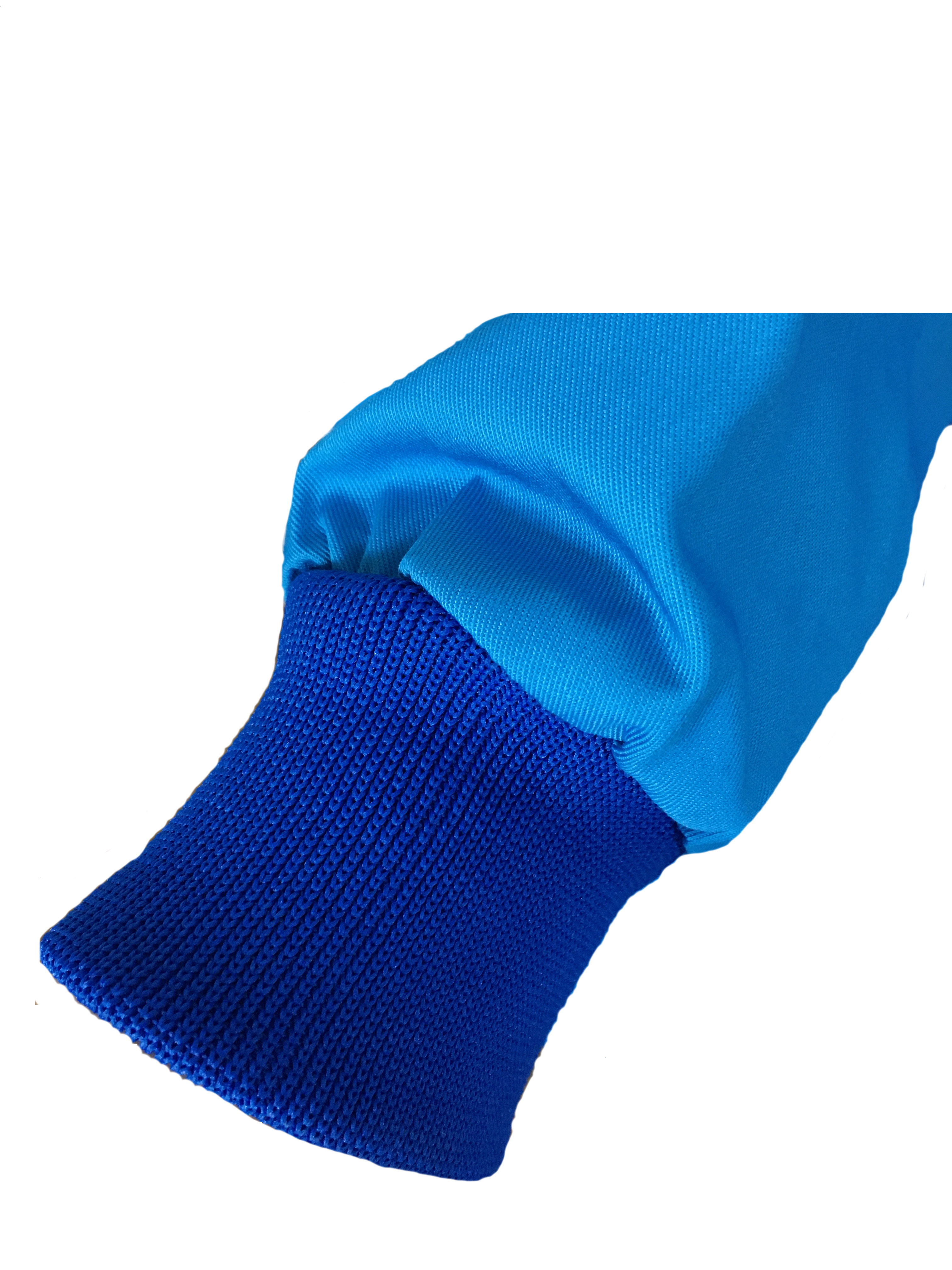 Wickelmantel mit Druckknöpfen 65% Polyester/35% Baumwolle  blau